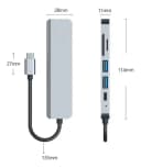 Hub Adaptador USB-C 6 en 1 Dianzi HDMI 2x USB 3.0 SD TF 2