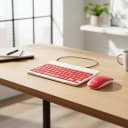 Kit Teclado y Mouse Inalámbrico Bluetooth Noga S5900 QWERTY Español Rojo 3