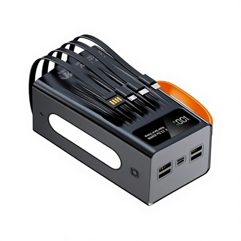 CARGADOR PORTÁTIL POWER BANK SANCI 60000 MAH CARGA RÁPIDA PD65W NEGRO